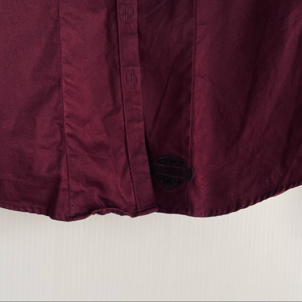 Harley Davidson Fitted Collared Button Down Shirt… - image 6